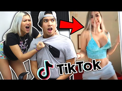 SI TE PONES CELOSA PIERDES 🔥 REACCIONANDO A TIKTOK DE CHICAS CON MI NOVIA
