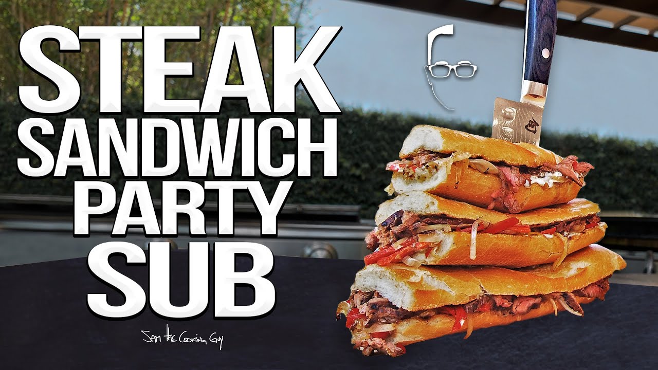 The ultimate steak sandwich (giant party sub) 4k