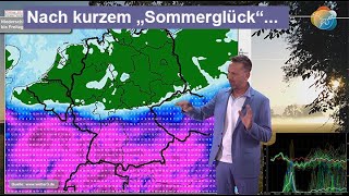Nach kurzem Sommerglück kommt die Kühle zurück. Im Süden viel Regen. Wetterbericht 18.-24.08.2025.
