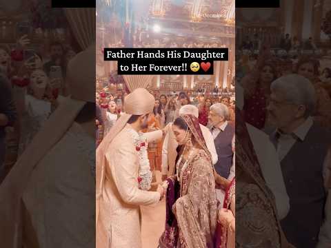 Dad Gives His Daughter’s Hand to the Groom | Father Daughter Love | Couple Goals | Romantic Moments