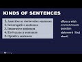 Exploring the Five Kinds of Sentences