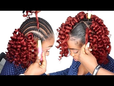 Wow 😲 - simple curly Crochet Braid Hairstyle /$3 Easy Crochet Braid hairstyle using braid extension