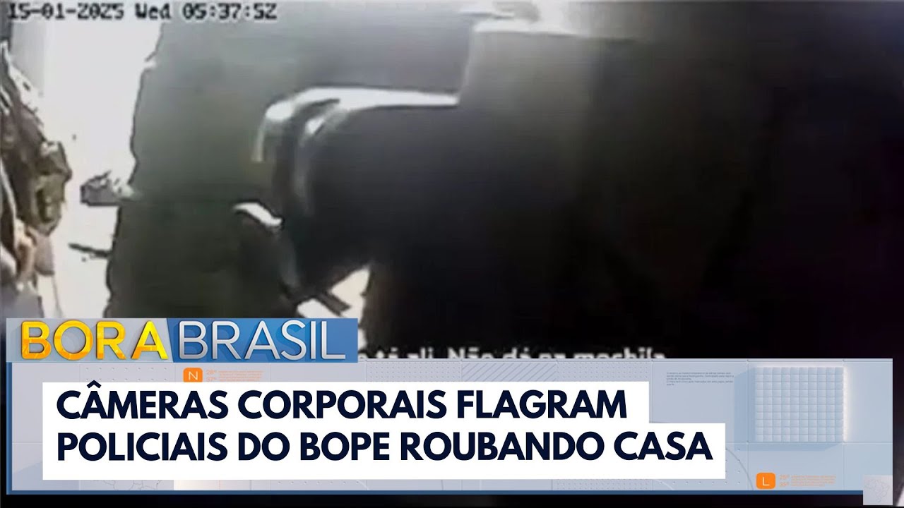Câmeras corporais flagram policiais do Bope roubando casa