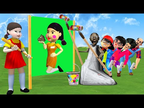 Scary Teacher 3D vs Squid Game Nick and Tani the Best Troll of DOLL or 5 Times Challenge