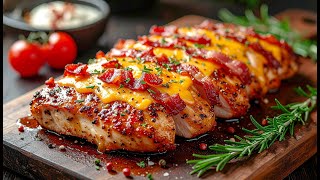 Cheesy Bacon Chicken That Melts in Your Mouth! The Perfect Low Carb Dinner.
