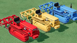 Transport With COLORS - FIAT Mini Tractors ON TRAILER - Farming Simulator 22