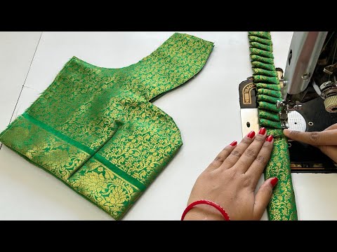 Paithani Silk Saree Blouse Design | Blouse Design | Cutting And Stitching Back Neck Blouse Design