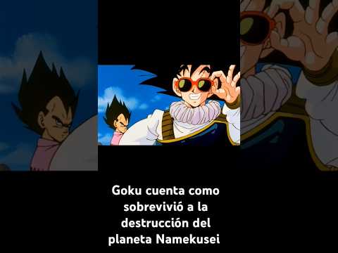 Goku cuenta donde estuvo y como sobrevivió a la destrucción del planeta Namekusei #goku #dragonballz