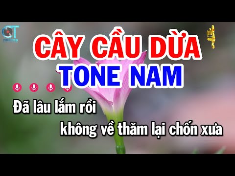 Karaoke Cây Cầu Dừa Tone Nam ( Dm ) Nhạc Sống Beat Mới || Karaoke Tuấn Kiệt