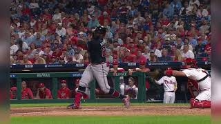 Michael Harris II. Big swing in slow motion.