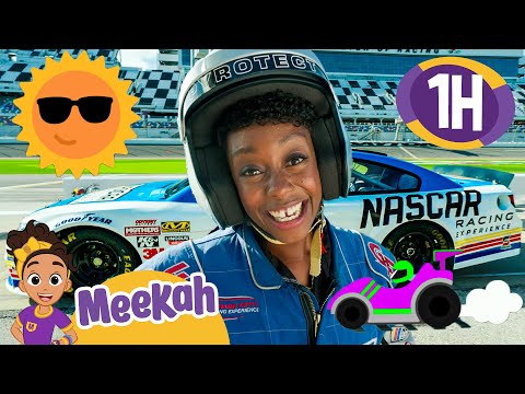 Meekah in a Race Car! | Meekah | 🚌Wheels on the BUS Songs! | 🚌Nursery Rhymes for Kids