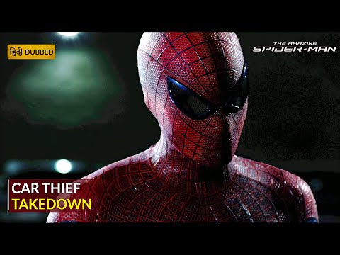 Spider-Man Takes Down Car Thief Without NYPD Thanks! THE AMAZING SPIDER-MAN | Hindi Dubbed