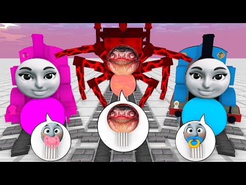 Monster School : Cute Thomas GIRLFRIEND | CHOO CHOO CHARLES ATTACK - Minecraft Animation