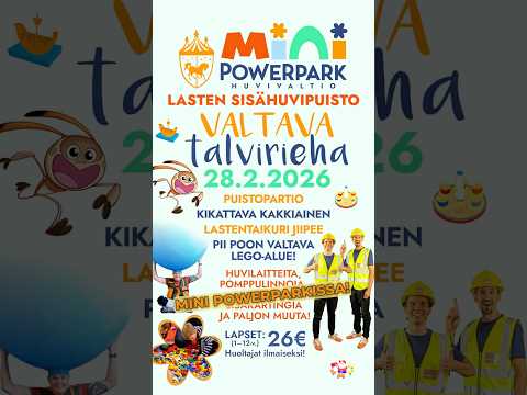 Mini PowerParkissa Valtava Talvirieha 28.2.🎠❄️ #huvivaltio #powerpark #minipowerpark