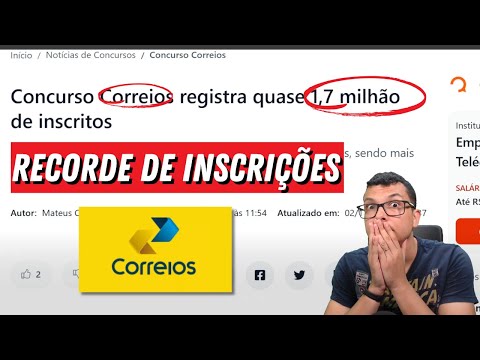 1,7 MILHÃO DE INSCRITOS NO CONCURSO DOS CORREIOS 2024 !