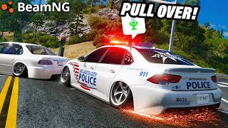 POLICE CHASE IN A STATIC COP CAR!!! (BeamMP WITH VC!!!!)