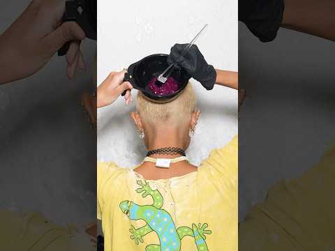 Dyeing My Own Buzz Cut A Trippy Hair Dye Design!      #hairdye #buzzcuthairdye #hairtutorial