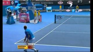 Roger Federer-Brilliant shot around the net
