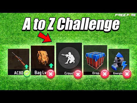 A TO Z CHALLENGE IN FREE FIRE 🤯