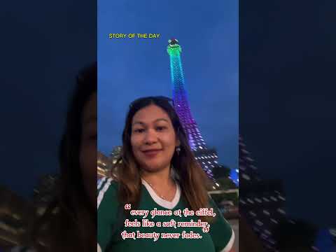 Parisian Macau.Eiffel Tower Light Show