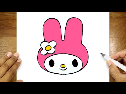 How To Draw My Melody Easy Only Head | My Melody Face Drawing