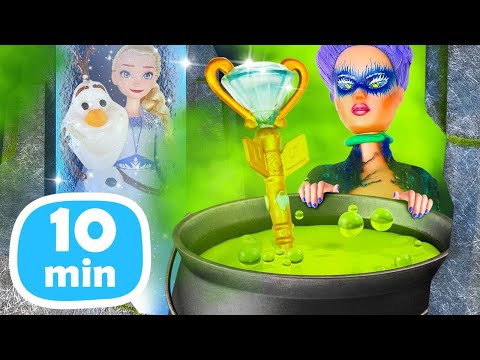 Scopri il mistero del tesoro nascosto nella neve! Giochi con le bambole Barbie ed Elsa ❄️