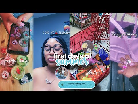 MY FIRST DAYS OF SUMMER! | I GOT MY N!PPLES PIERCED!?! + Hair & Nails, Matcha Date, Hmart + More  ★