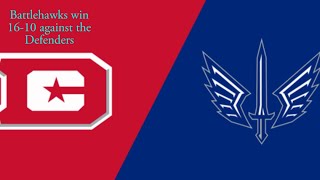 Battlehawks get their get back on the Defenders 16-10
