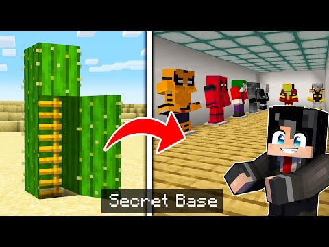 I Built a SUPERHERO Secret Base in Minecraft!