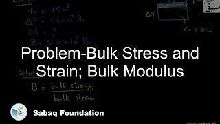 Problem-Bulk Stress and Strain; Bulk Modulus