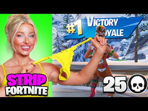 1 KILL = REMOVE 1 CLOTHING PIECE ON FORTNITE | Charlotte Parkes