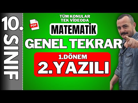 10. Sınıf matematik 1. dönem 2. yazılı Genel Tekrar - 10 sınıf 1. dönem 2. yazılı