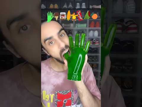 Food ASMR Eating a Hand gummy and other snacks!🤤🖐 #asmr
