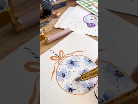 Detalles con pluma!! ✍️🫶🏻 #acuarelaparaprincipiantes #navidad