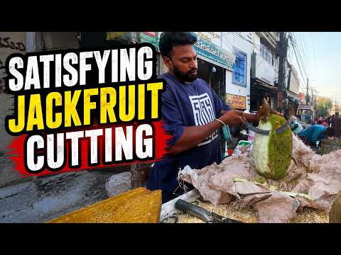 Most Satisfying Jackfruit Cutting Ever! 🔥 Street Food Skills