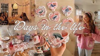 Days in the life...💌 valentines crafting, trader joe's haul, & hosting book club!