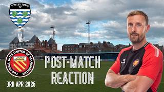 Whitby Town (A) - Post-Match Reaction