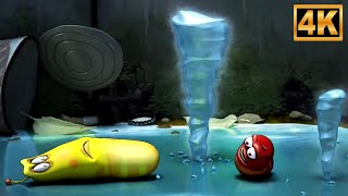Larva on the Ice Road, Funny Cartoon Video for Kids