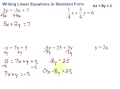 Writing Linear Equations in Standard Form