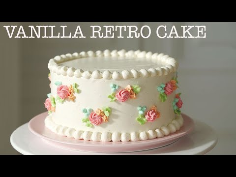 시골스런 고오급 바닐라 케이크 빈티지케이크/ Retro Vanilla Cake with German buttercream/vintage cake
