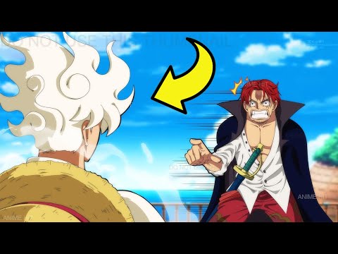 A REAÇÃO de SHANKS ao ver a TRANSFORMAÇÃO do DEUS do SOL GEAR 5 de LUFFY!