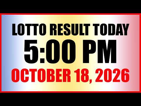 Lotto Result <strong>Today</strong> 5pm Draw October <strong>18</strong>, 2026 Swertres EZ2 PCSO
