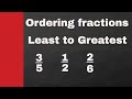 Comparing and Ordering Fractions