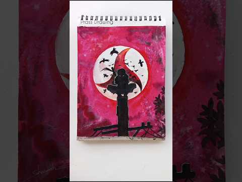 Itachi Uchiha Sitting On Pillar Drawing. #shorts