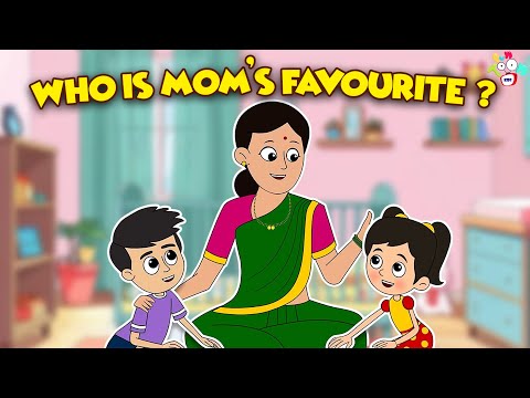 Who’s Mom Favourite? | Gatty VS Chinki | Animated Stories | Cartoon | Moral Stories | PunToon Kids