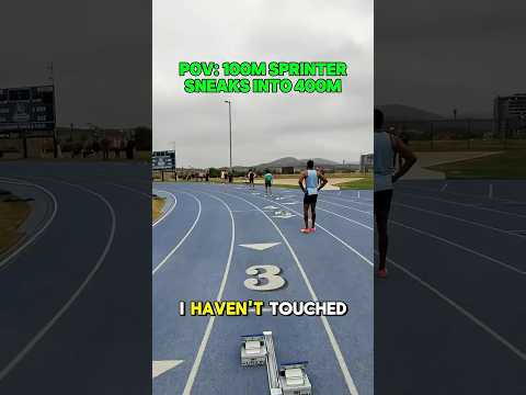 100M Sprinter Sneaks Into 400M🤯