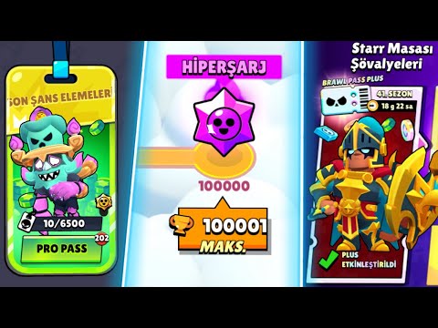 SIFIR HESAPTA YENİ KUPA YOLU YENİ PRO PASS VE 41. SEZON BRAWL PASS TOPLADIM !! BRAWL STARS