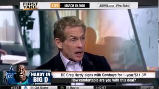 ESPN First Take - How Comfortable Are You With Greg Hardy Signs with Cowboys ? - Mark Brunell