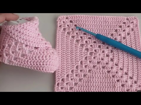 Crochet baby booties very easiest way.