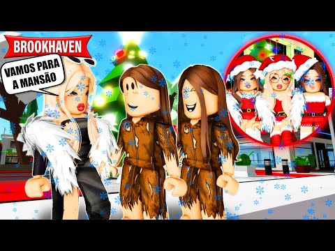 AS ORFÃS PASSARAM O NATAL NA MANSÃO DA MENINA RICA | Historinhas Brookhaven Roblox